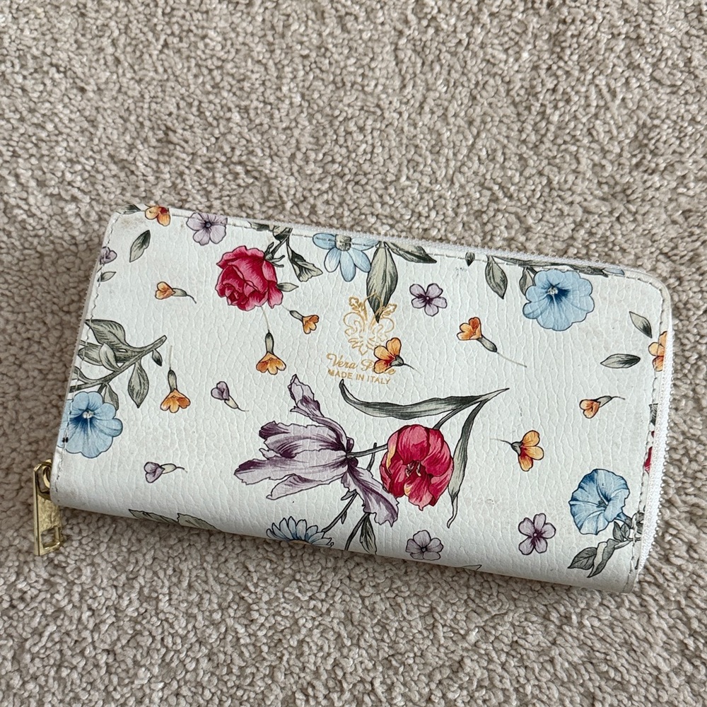 Floral White Wallet
